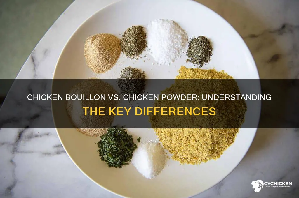 is chicken bouillon same as chicken powder