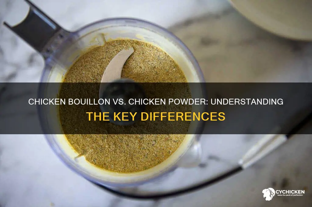 is chicken bouillon the same as chicken powder