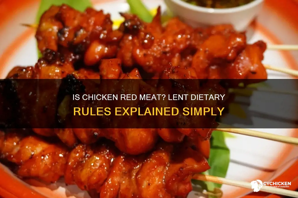 is chicken considered red meat during lent