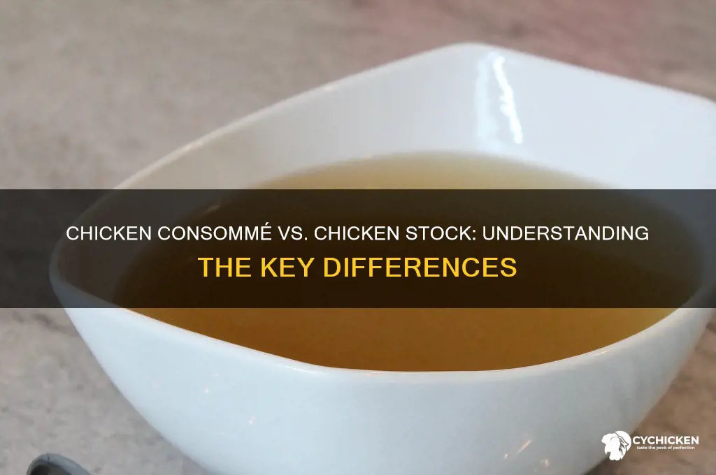 is chicken consomme the same as chicken stock