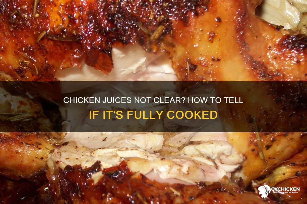 is chicken done if juices are not clear