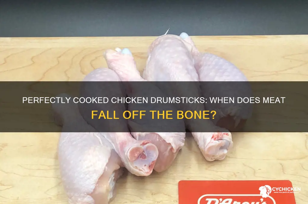 is chicken drumstick done when off the bone