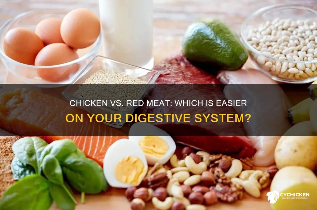 is chicken easier to digest than red meat