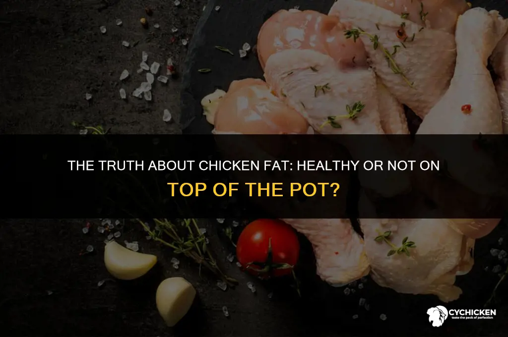 is chicken fat healthy on top of the pot
