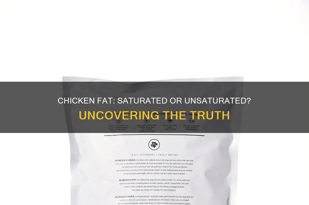 is chicken fat mostly saturated or unsaturated