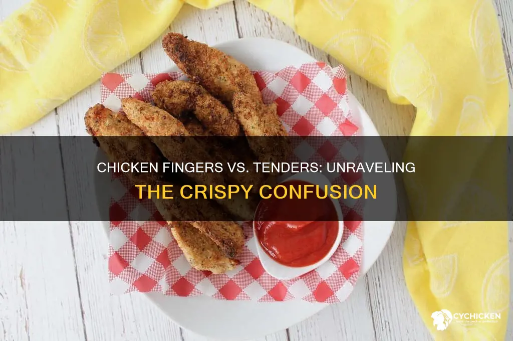 is chicken fingers the same as chicken tenders