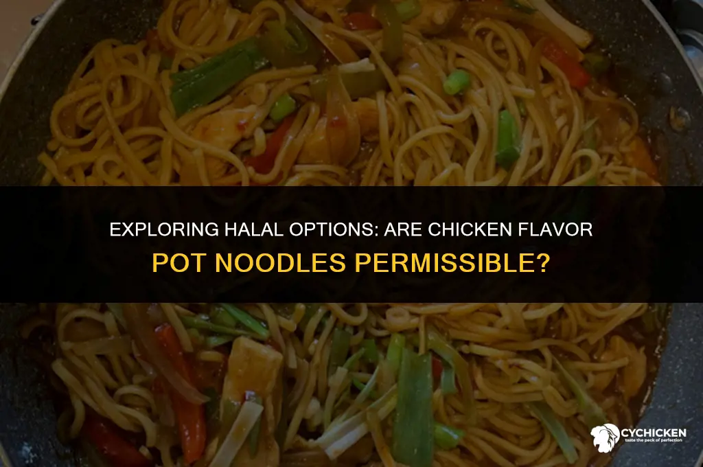 is chicken flavour pot noodle halal