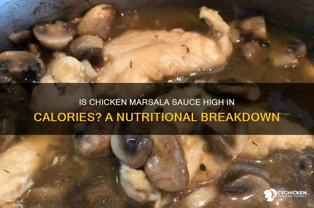 is chicken marsala sauce high calorically