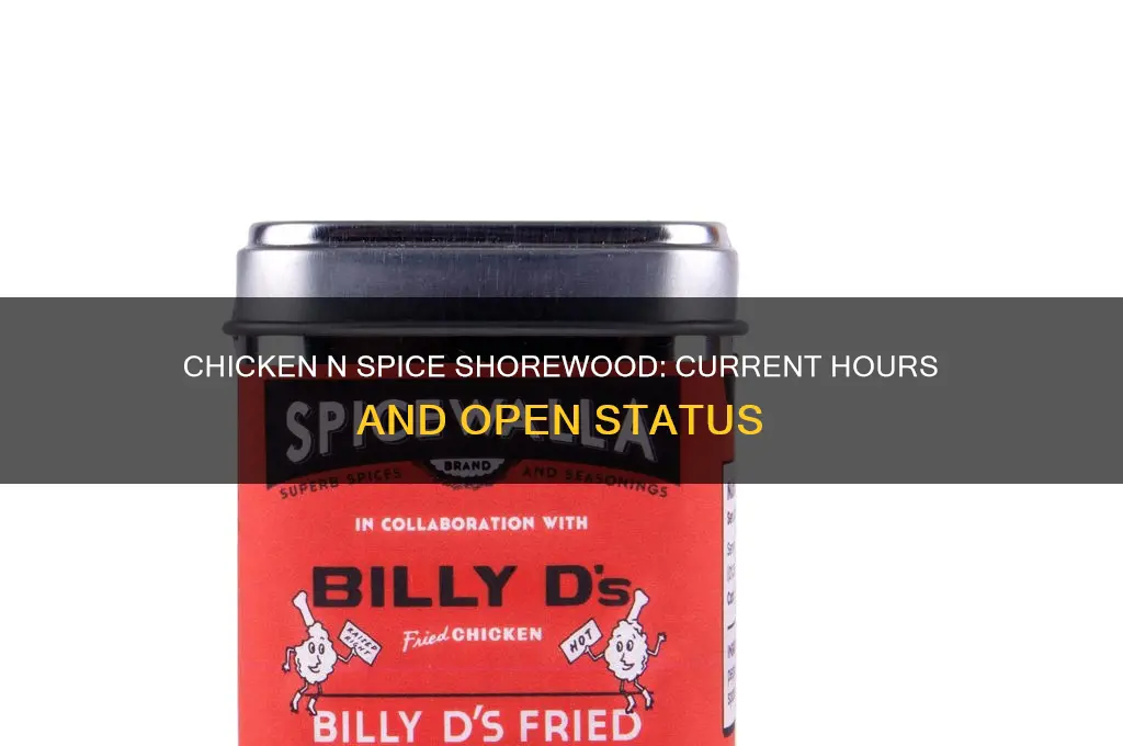 is chicken n spice open in shorewood illinois
