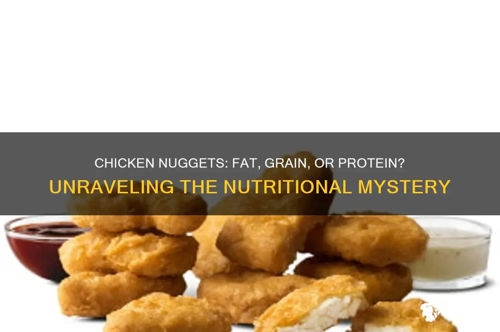 is chicken nuggets a fat grain or protein