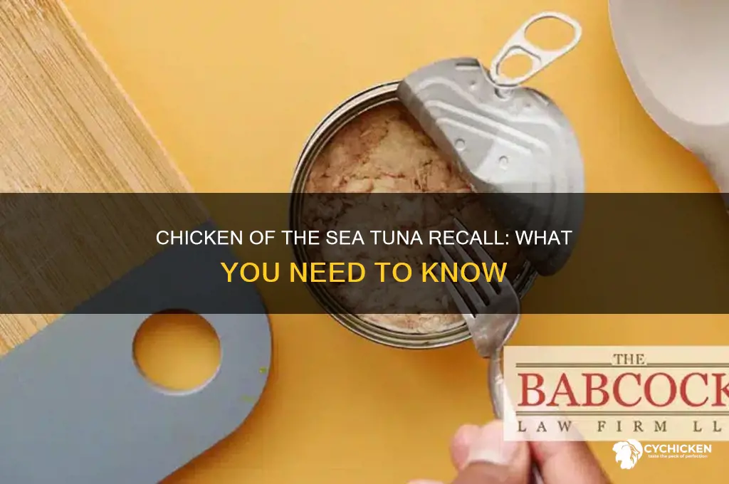 is chicken of the sea tuna recall