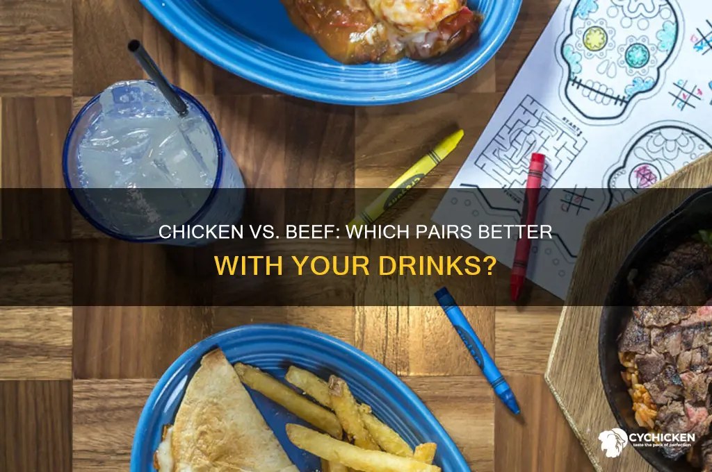 is chicken or beef better when youre drinking