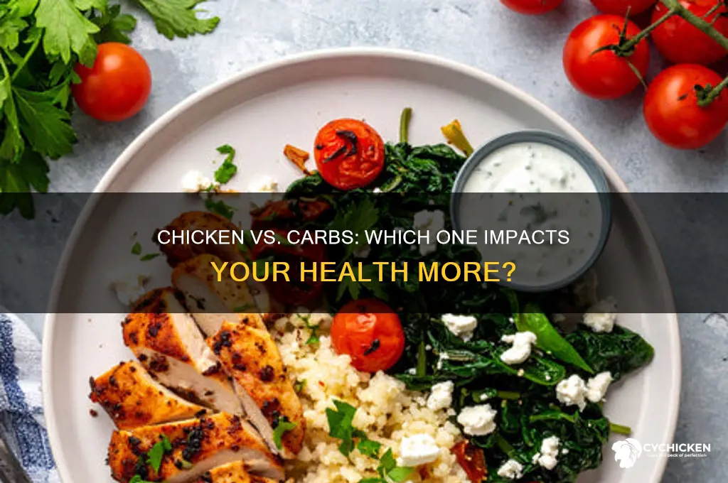 is chicken or carbs worse for you
