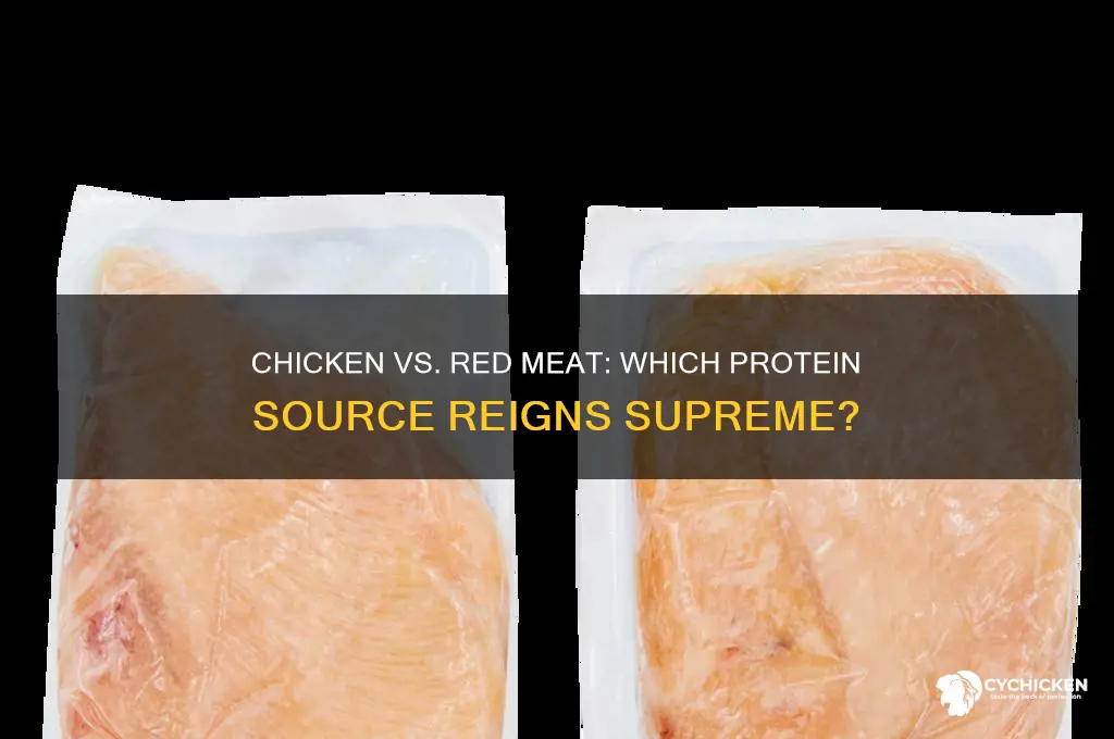 is chicken or red meat high in protein