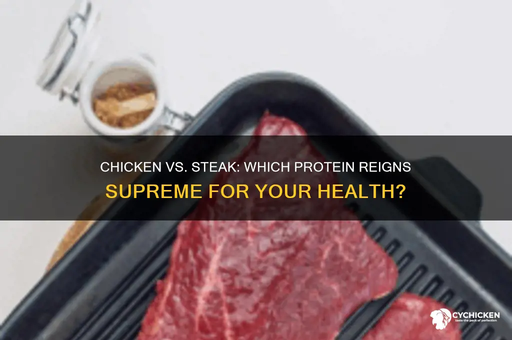 is chicken or steak better for you