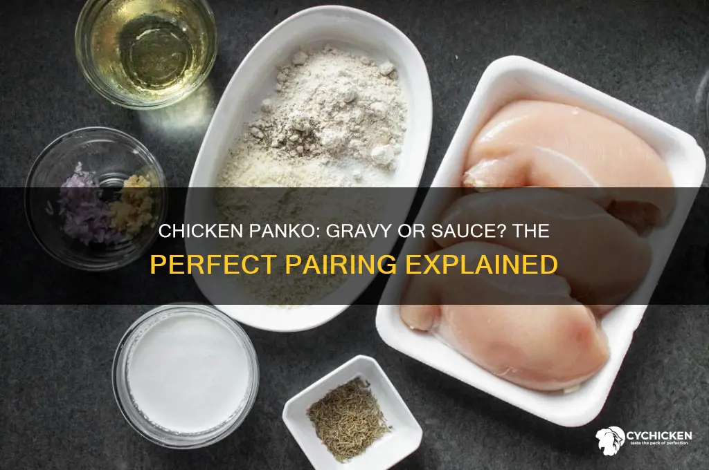 is chicken panko served with a gravy or sauce
