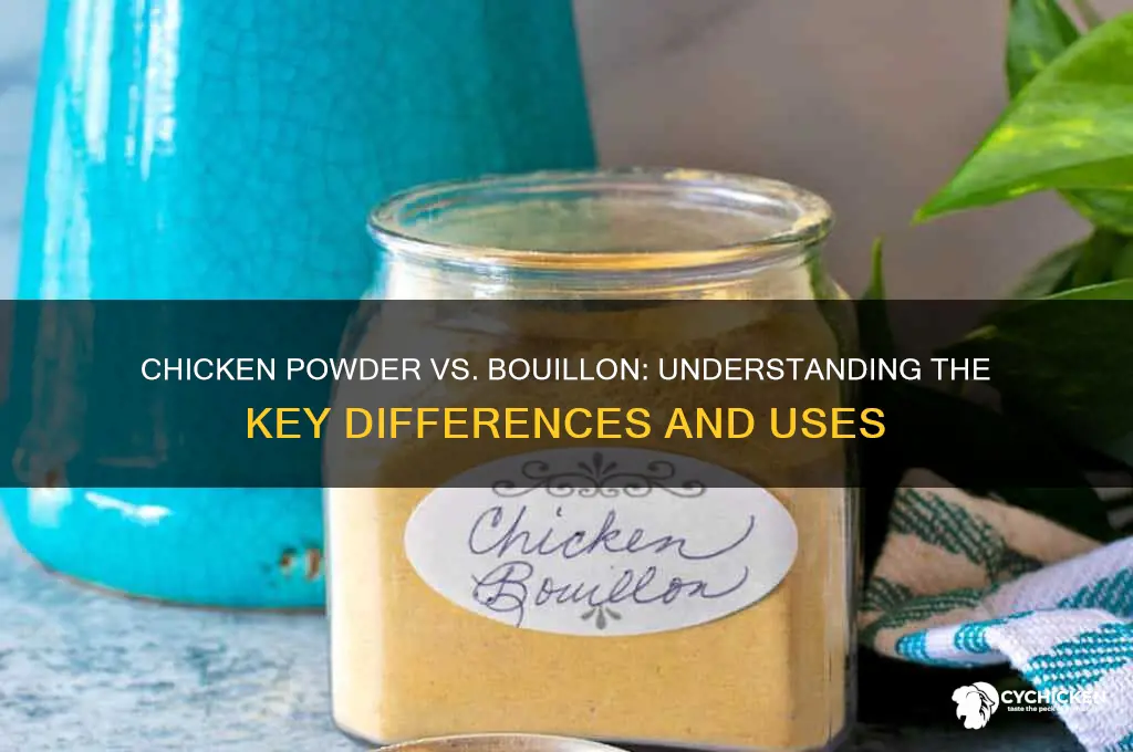 is chicken powder same as chicken bouillon