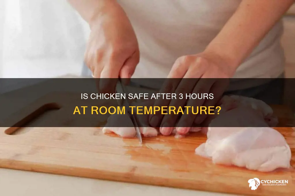 is chicken safe after 3 hours room temperature