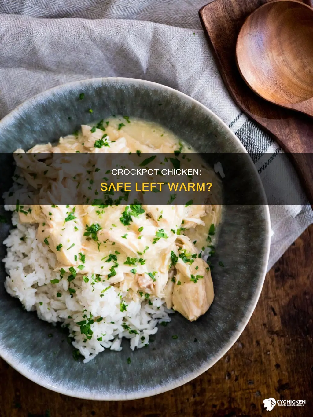 is chicken safe if left on warm in crockpot