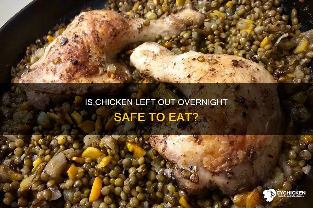 is chicken safe if left out overnight