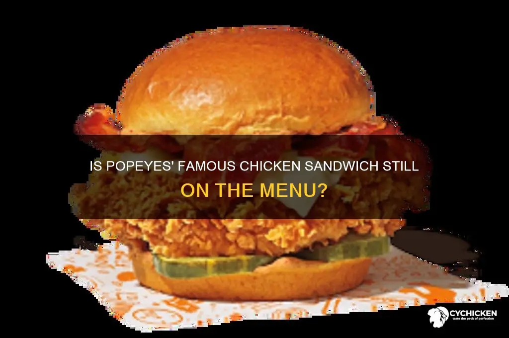 is chicken sandwich at popeyes available