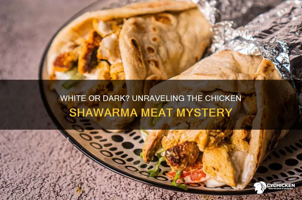 is chicken shawarma white or dark meat