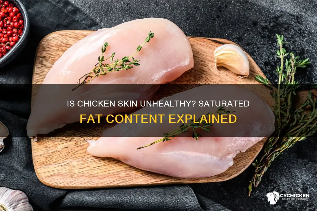 is chicken skin high in saturated fat
