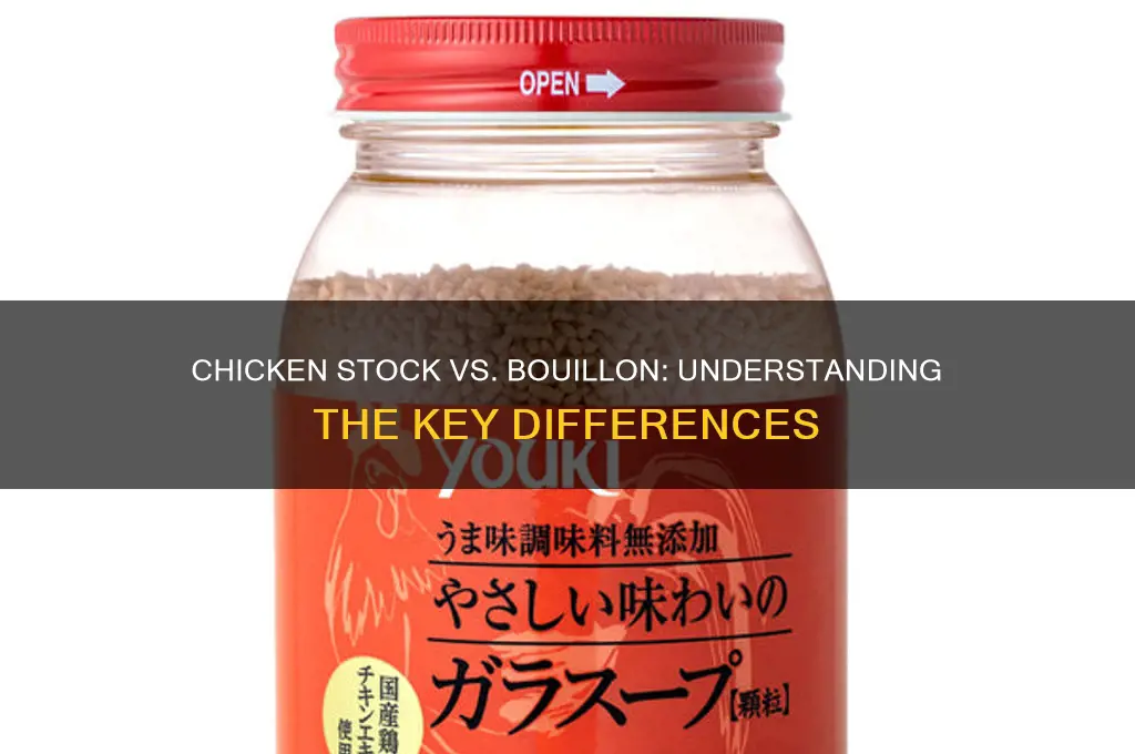 is chicken stock and chicken bouillon the same