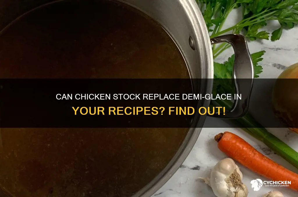 is chicken stock and substitute for demi-glace