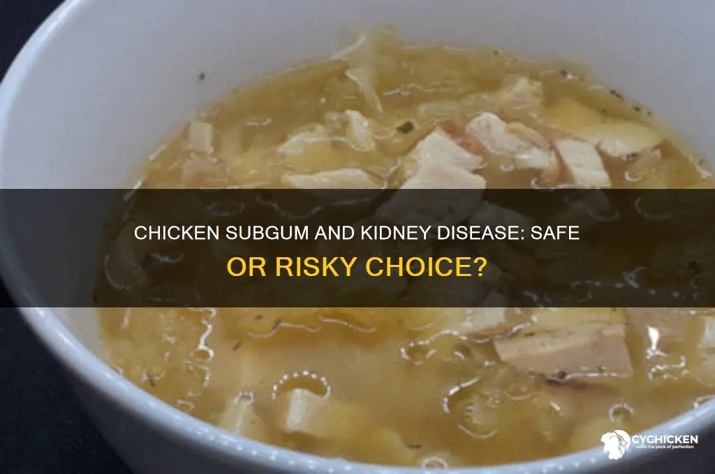 is chicken subgum okay for kidney disease