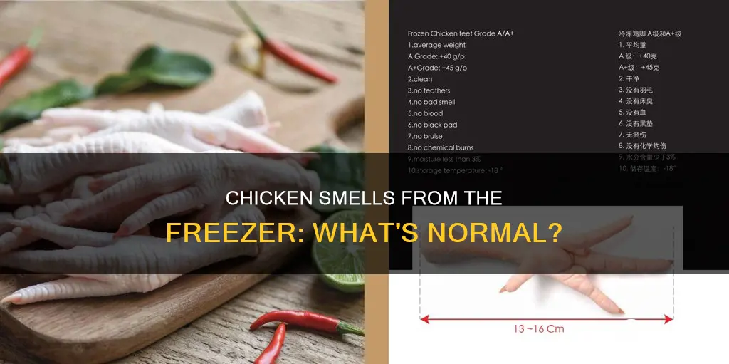is chicken supposed to smell out of the freezer