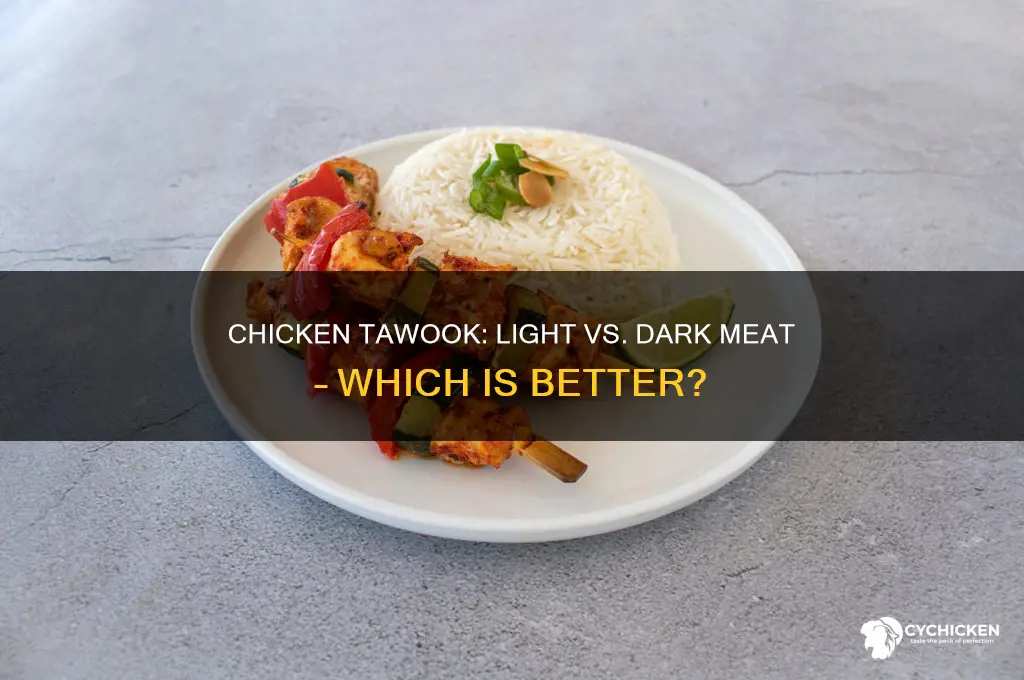 is chicken tawook with light and dark meat