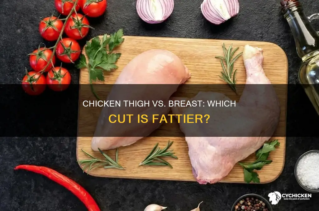 is chicken thigh fatter than breast