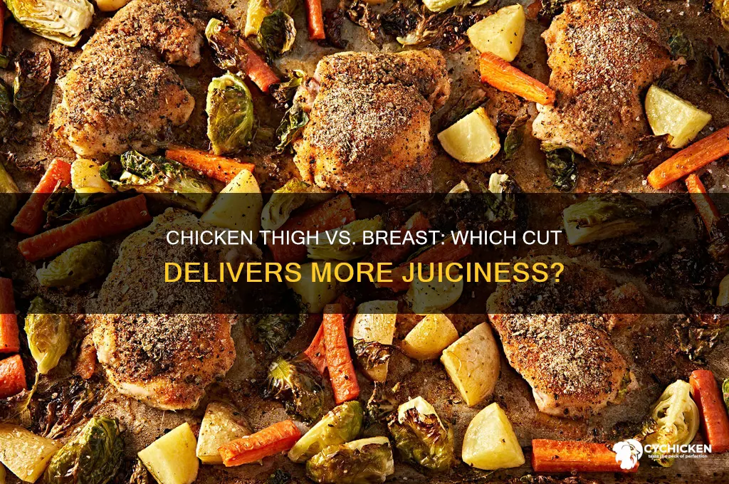 is chicken thigh juicier than breast