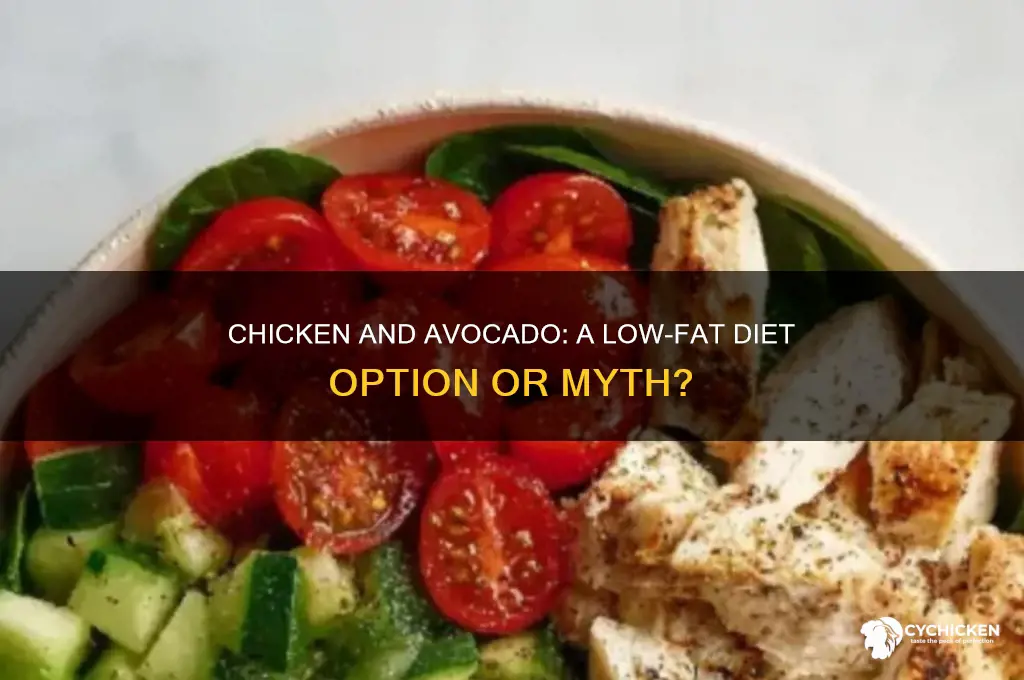 is chicken with avocado a low fat diet