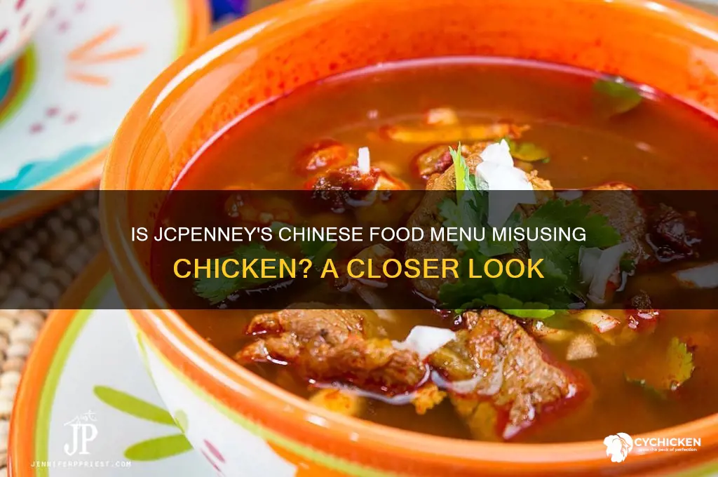 is chinese food in jc penny missippeusing chicken