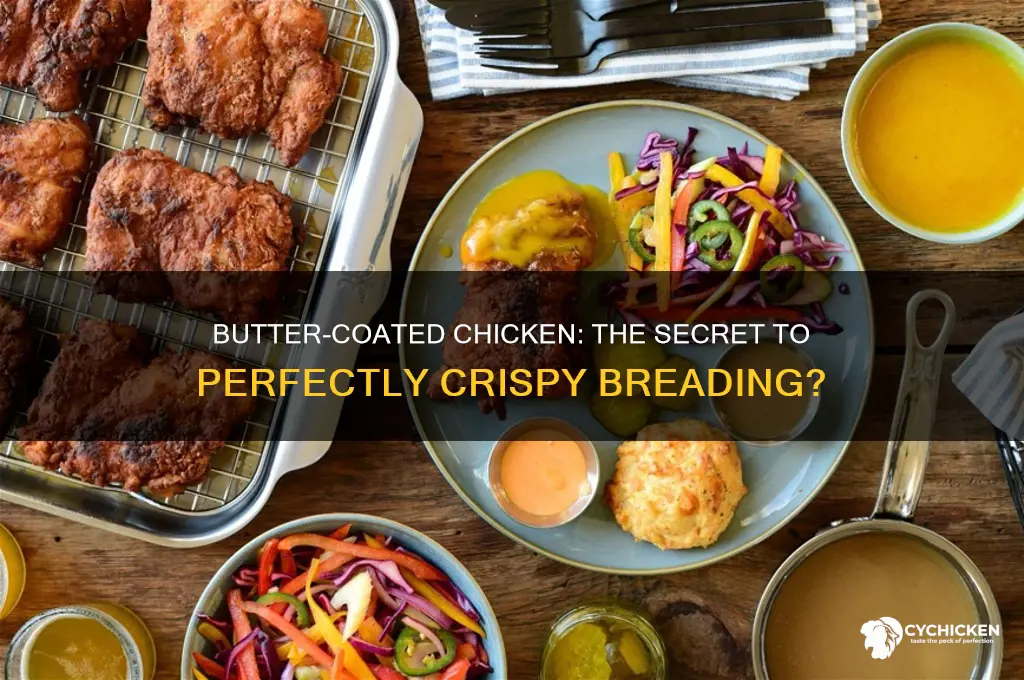 is coating chicken in butter before breading