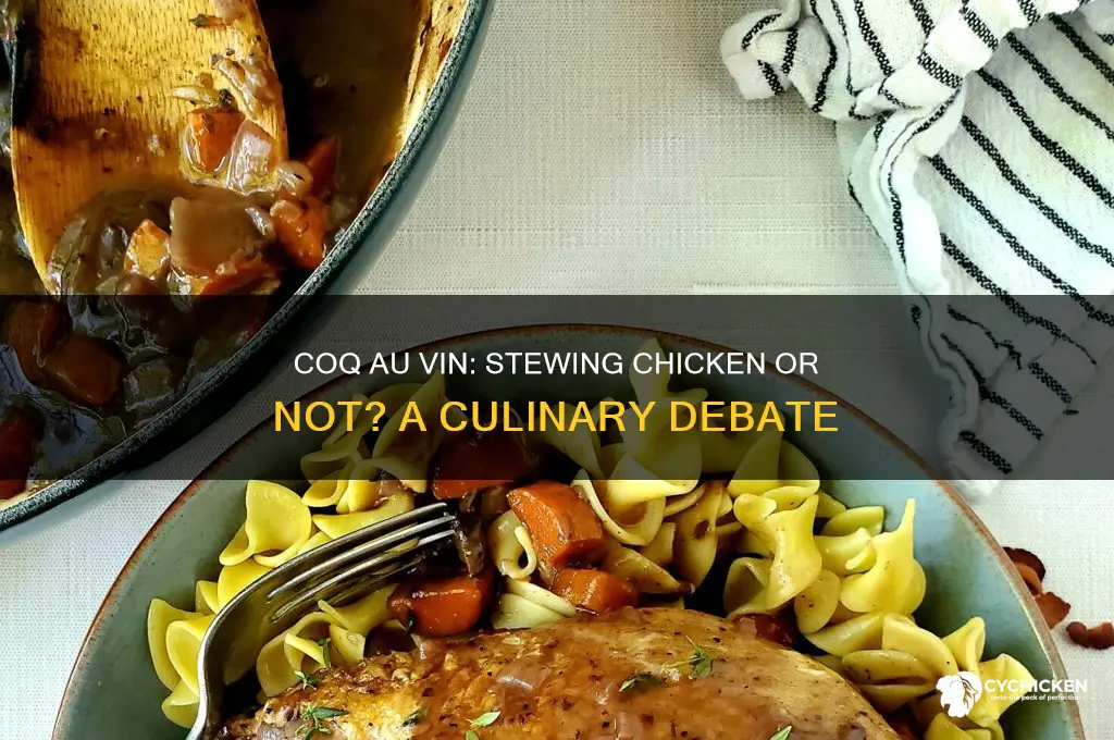 is coq au vin made with stewing chicken