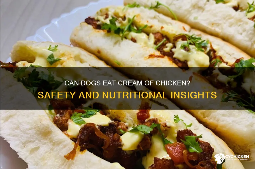 is cream of chicken okay for dogs