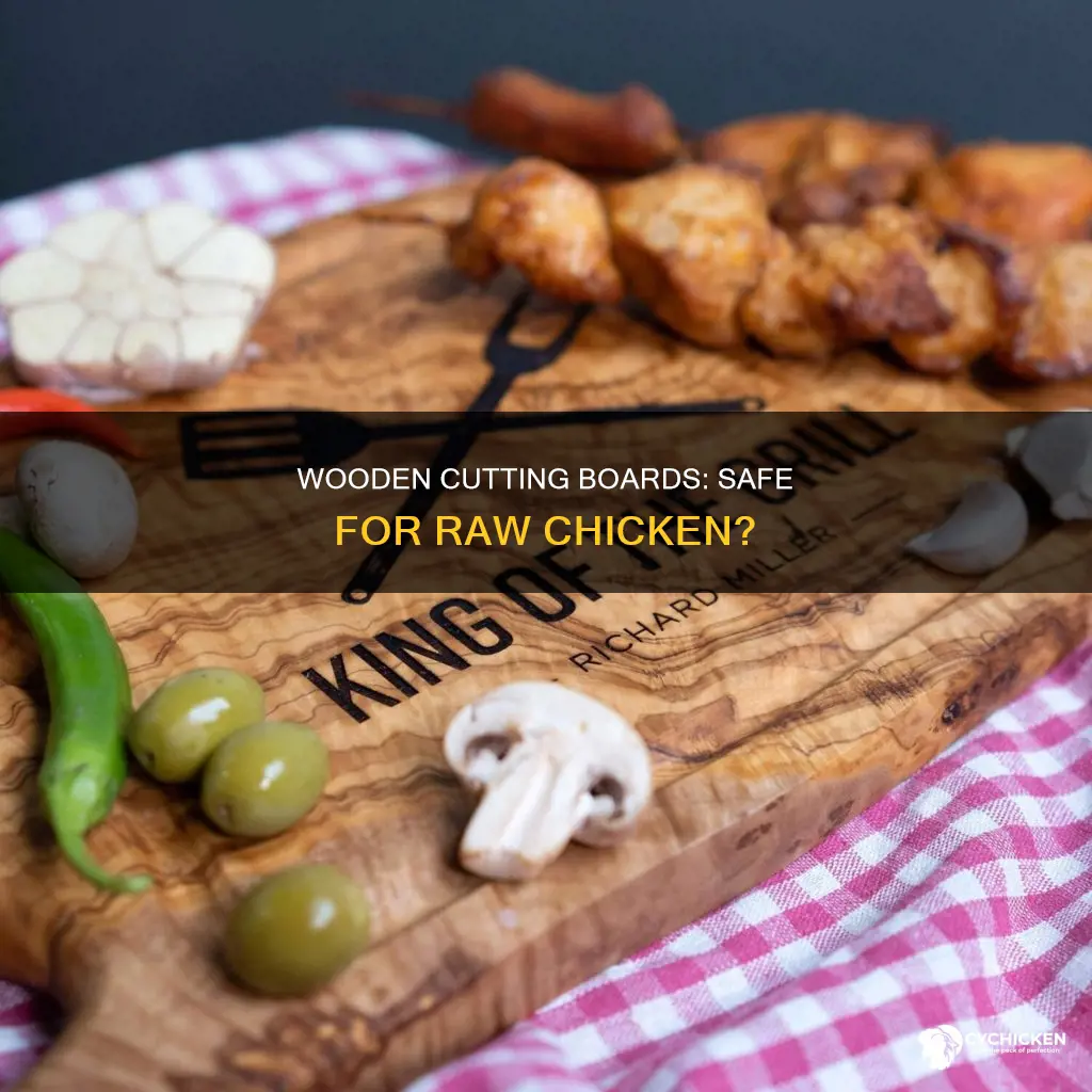 is cutting fresh chicken on a wood cutting board ok