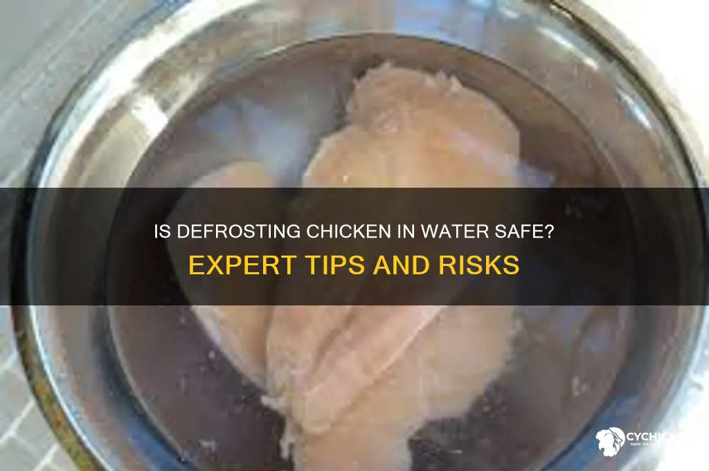 is defrosting chicken directly in water safe