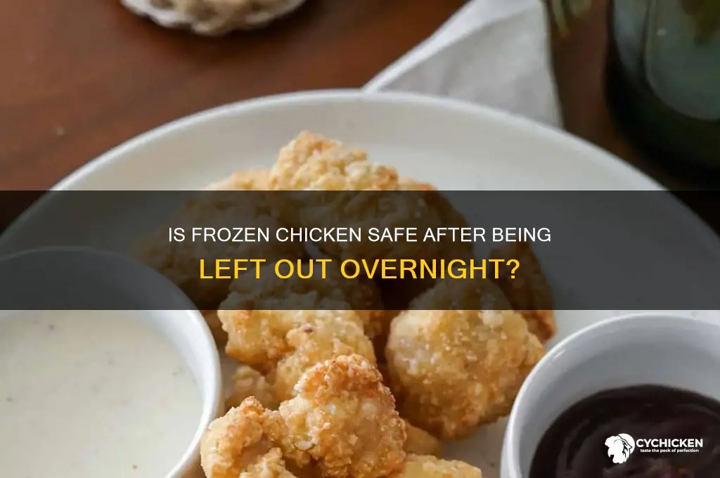 is frzen chicken ok left out overnight