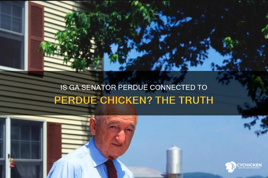 is ga senator perdue related to perdue chicken