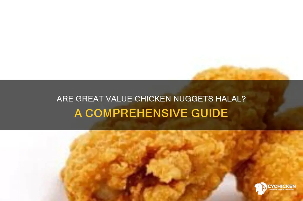 is great value chicken nuggets halal