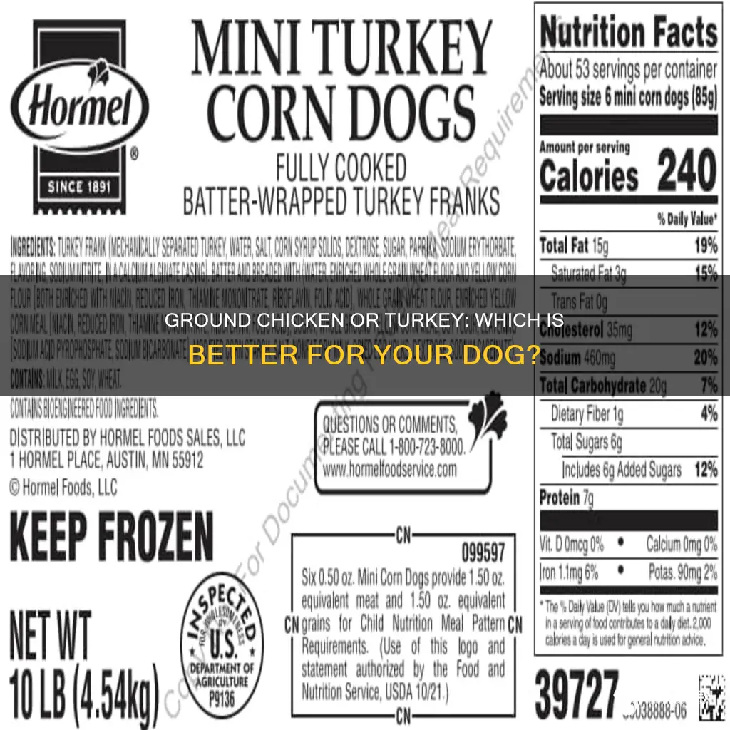 is ground chicken or ground turkey better for dogs