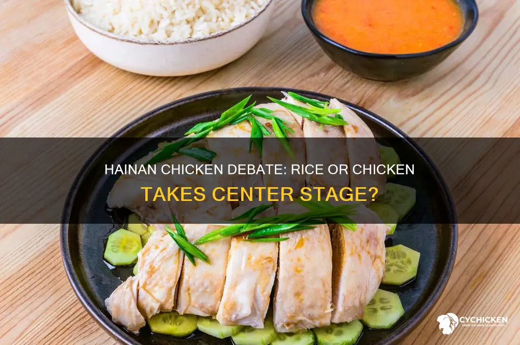 is hainan chicken about the rice or chicken