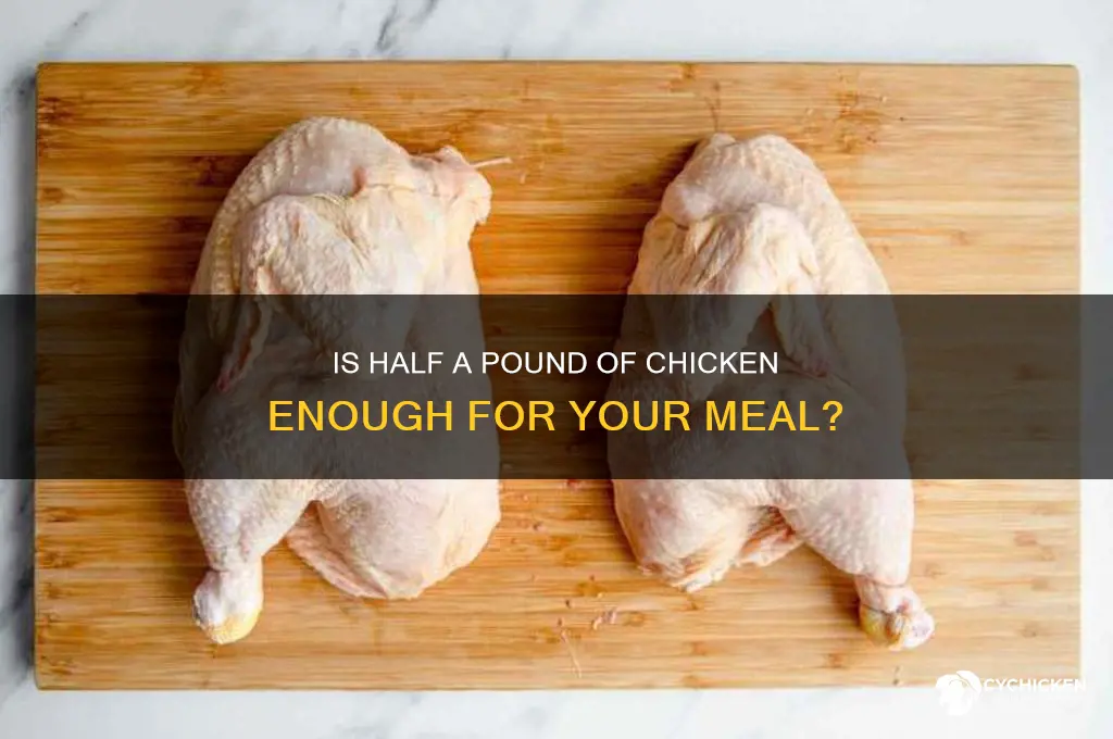 is half a pound of chicken a lot
