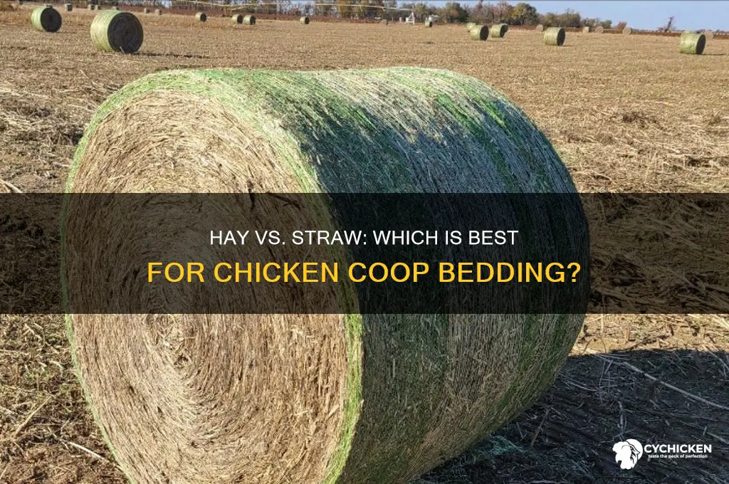 is hay or straw better for chicken bedding