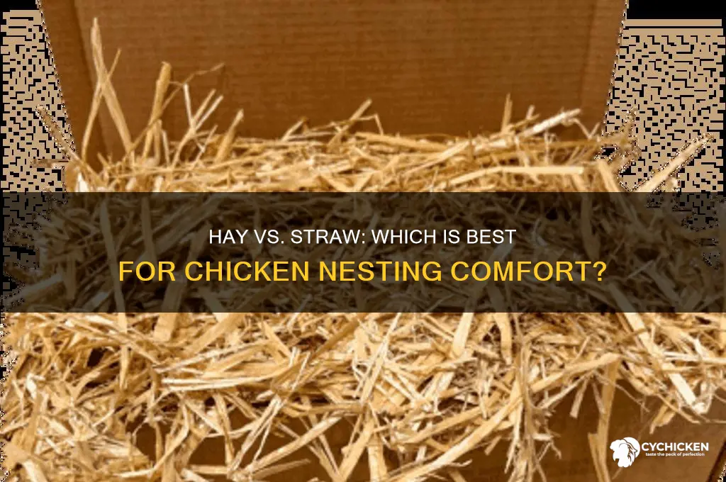is hay or straw better for chicken nests