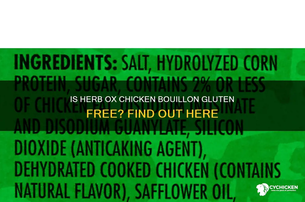is herb ox chicken bouillon gluten free
